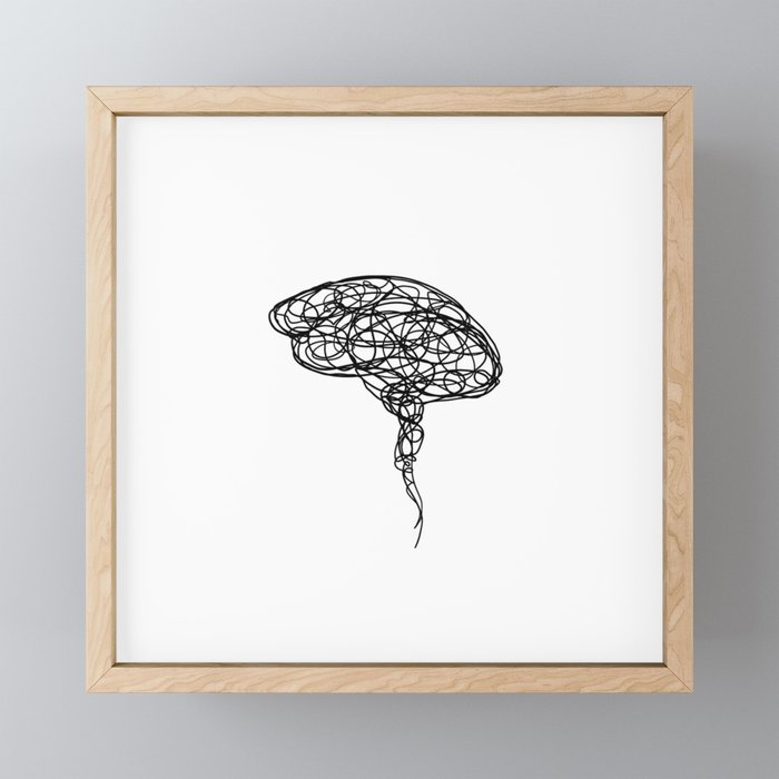 Tornado Brain Framed Mini Art Print