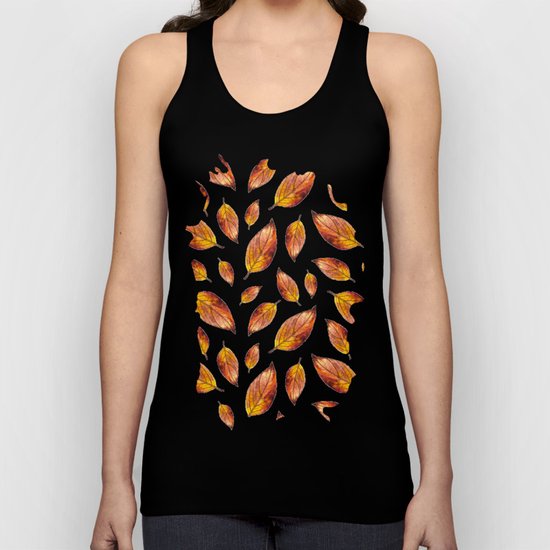 Autumn Leaves Pattern 03 Unisex Tank Top
