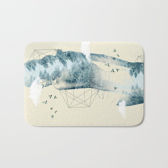 Tree line Facet Bath Mat