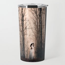 Woman in the forest Travel Mug