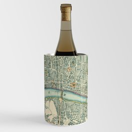 Vintage London Map Wine Chiller
