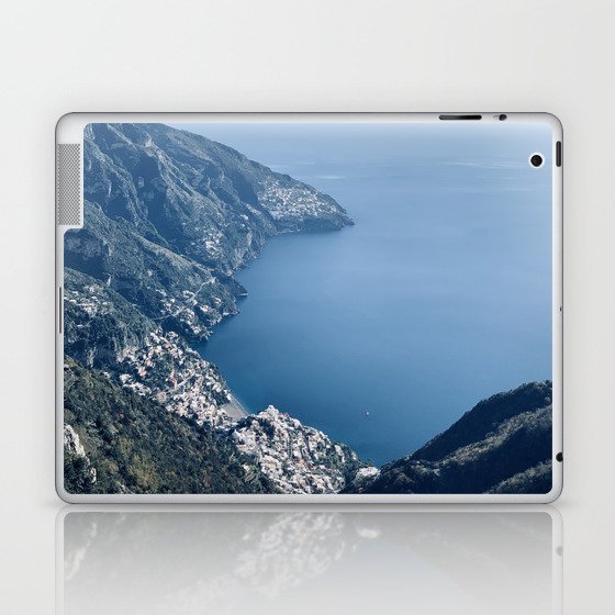 Poster Positano Italy Landscape From The Top Of Comune Mountain Laptop & iPad Skin