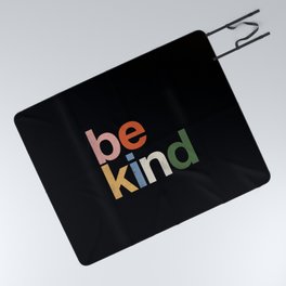 be kind colors rainbow Picnic Blanket