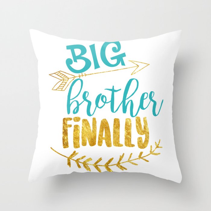 Big Brother Graphic Pregnancy Baby Announcement Print Throw Pillow By Dorseyco Society6