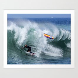 Paddle Out Skimboarding The Wedge. 7-4-20  Art Print
