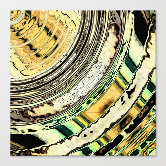 Textured Earth Tone Rings Canvas Print