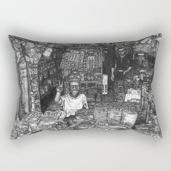 Malaysian Mamak Bread Shop - Kepala Batas, Pulau Pinang / Penang, Malaysia. Rectangular Pillow