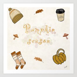 Pumpkin season Art Print