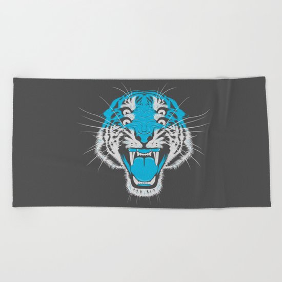 Tiger Head Beach Towel