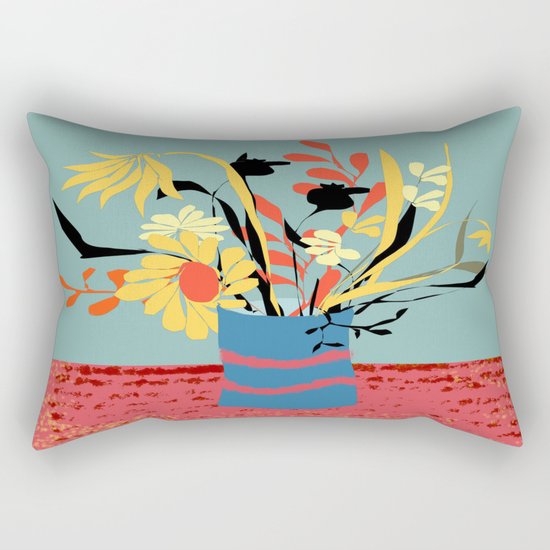 Vase of Flowers Rectangular Pillow