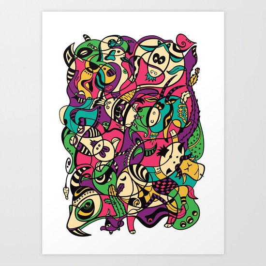 Goats - 12 Animal Signs Art Print