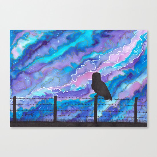 Galaxy Owl Canvas Print