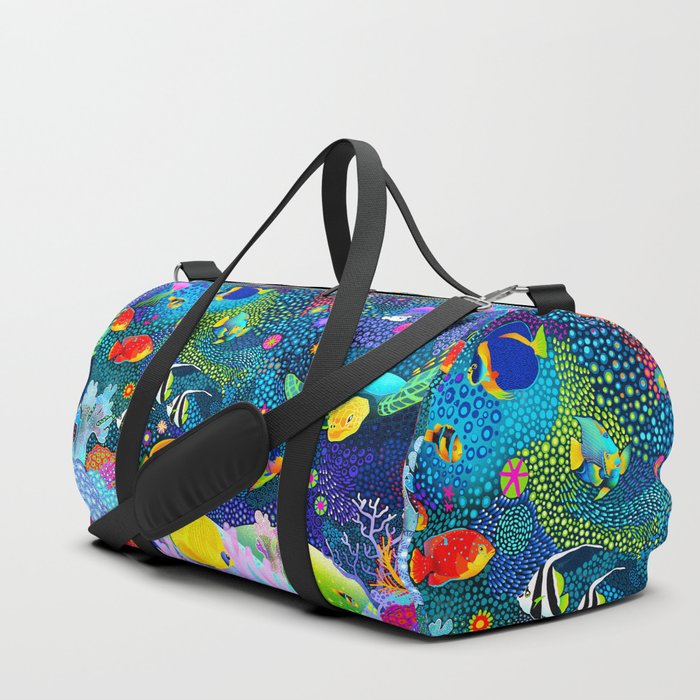 Ocean Tropical Fish Life Duffle Bag by Renee Ciufo