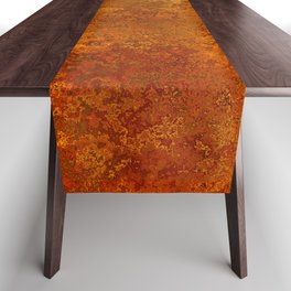 Vintage Copper Rust, Minimalist Art Table Runner | Geometric, Industrial, Modern, Aesthetic, Burntorange, Rust, Nature, Boho, Minimal, Earthtones 