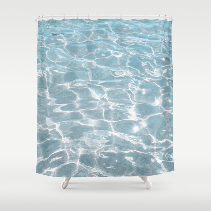 Crystal Clear Blue Water Photo Art Print | Crete Island Summer Holiday | Greece Travel Photography Shower Curtain