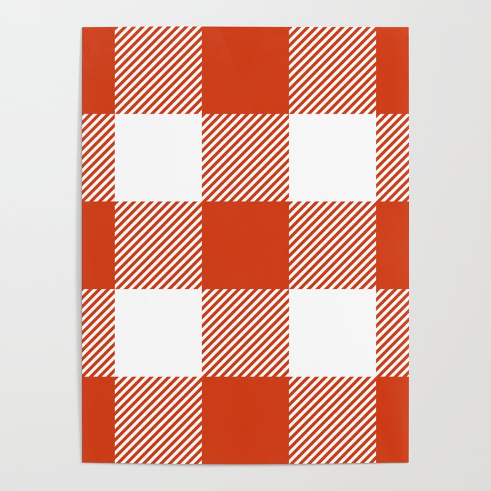 Red White Gingham - By The Seashore Poster