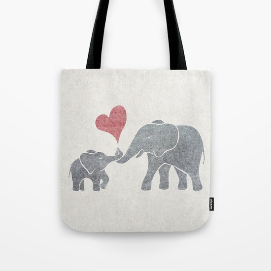 Elephant Hugs Tote Bag