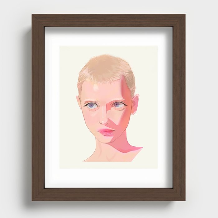 Stylized Portrait  Recessed Framed Print