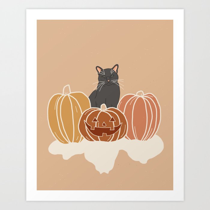 Halloween Cat Art Print