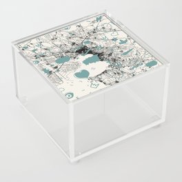 Thessaloniki, Greece - City Map Collage Acrylic Box