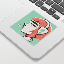 Noisy - Spring Coral and Green Edition Sticker