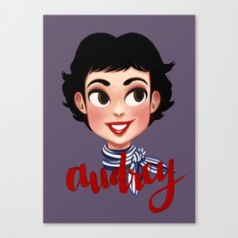 Audrey Roman Holiday Canvas Print