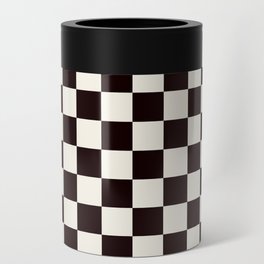 BLACK AND WHITE CHECKERBOARD Can Cooler