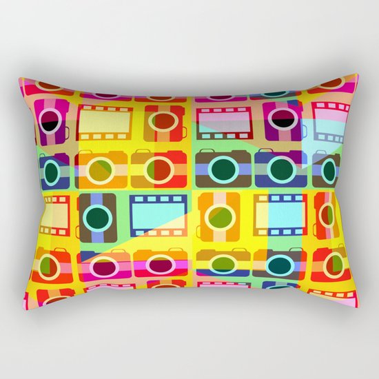 Colorful camera pattern Rectangular Pillow