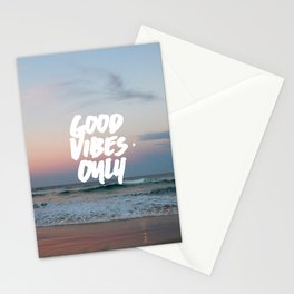Good Vibes Only Beach and Sunset Stationery Cards