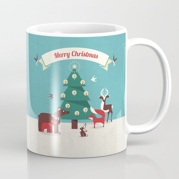 Christmas Animals and Christmas Tree Coffee Mug