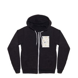 Gold White Minimal Christmas Spirit Zip Hoodie