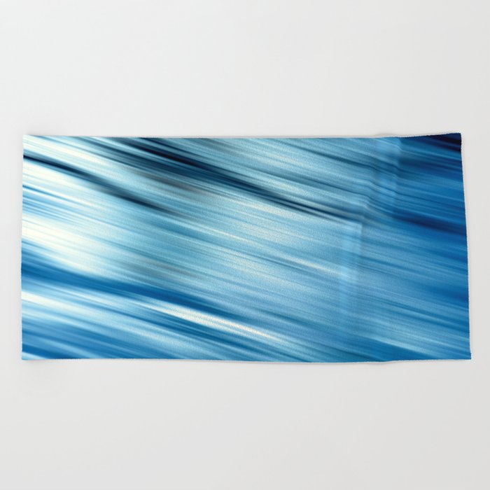 Underwater blue background Beach Towel