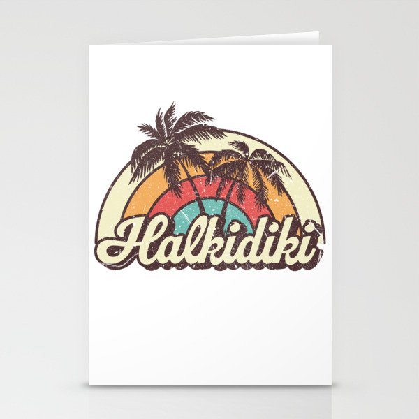 Halkidiki beach city Stationery Cards
