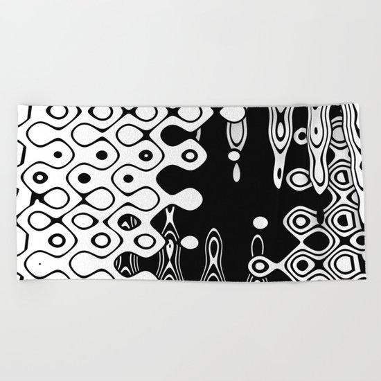 Bubblelized waves on the hole Beach Towel