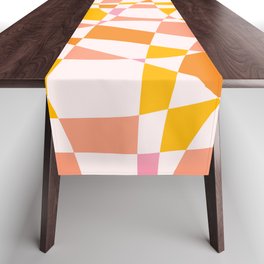 Glass Glitch: PATTERN 06 | The Peach Edition Table Runner