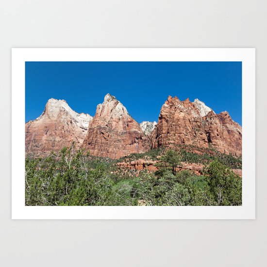 Sandstone Peaks, Court of the Patriarchs Art Print