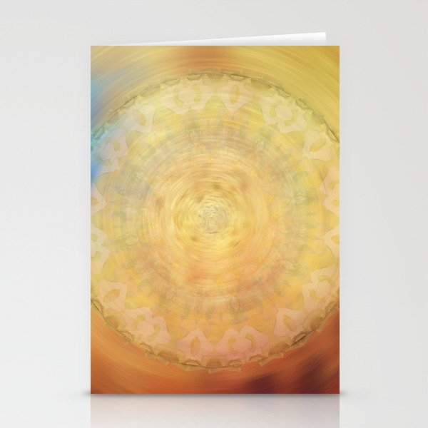 Worlds Within - Bright Golden Abstract Art Stationery Cards