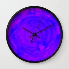 purple pink watercolor swirl sphere Wall Clock