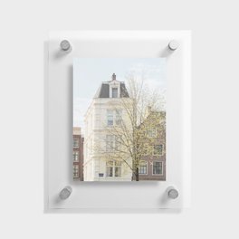 Spring in Amsterdam | City Canal Houses in Soft Colors Art Print | Streets of Holland Travel Photography Floating Acrylic Print