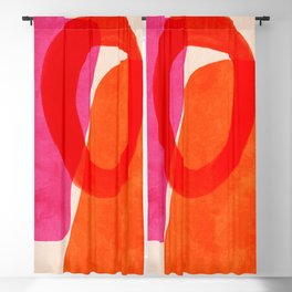 relations IV - pink shapes minimal painting Blackout Curtain
