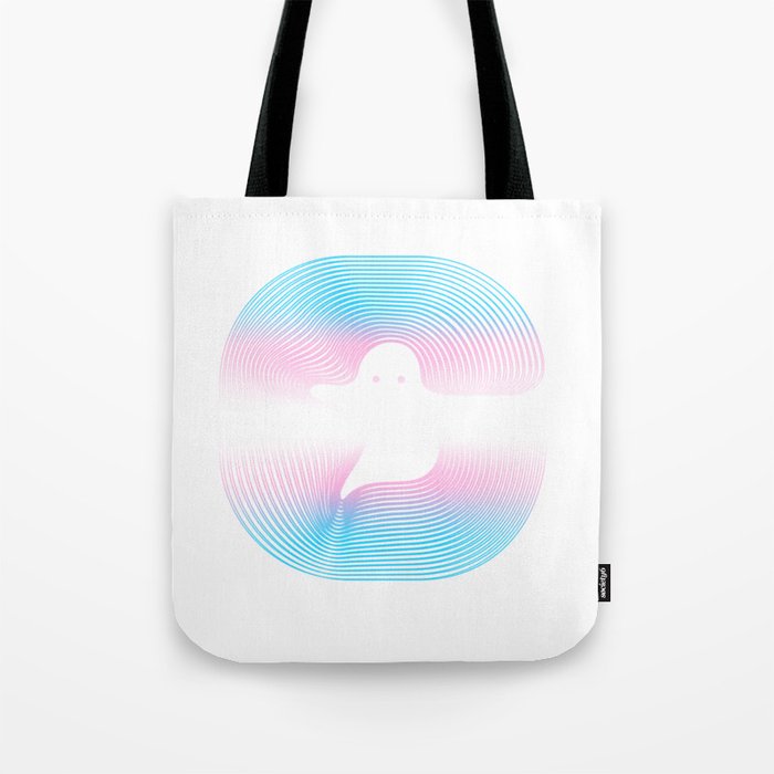 Ghost Files Trans Pride Logo Tote Bag