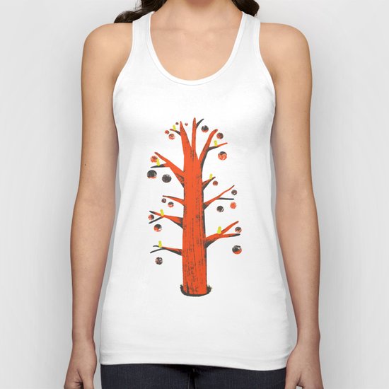 Red Tree, Yellow Birds Unisex Tank Top