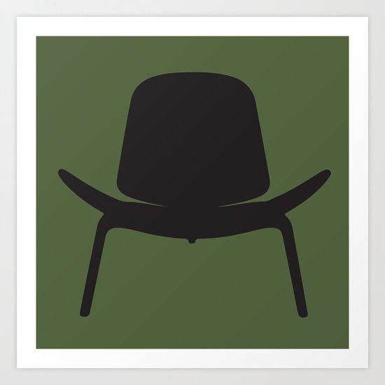 Wegner Chair Silhouette Art Print By Johnsonwaters Society6