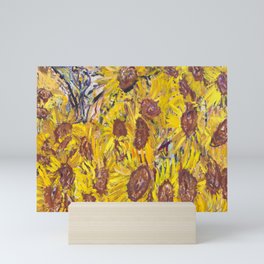 Sunflowers and A Gold Time Mini Art Print