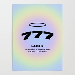 Angel 777 Luck Poster