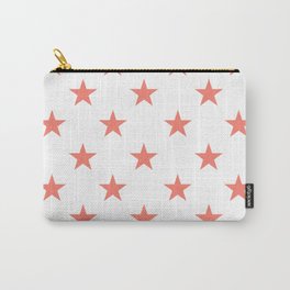 Stars (Salmon/White) Carry-All Pouch