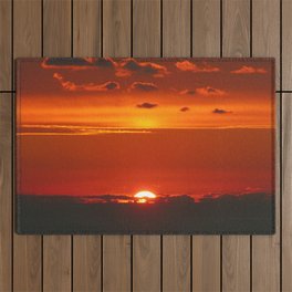 Red Sky Sunset Outdoor Rug