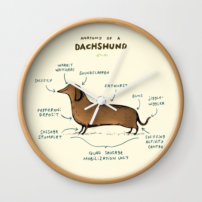 Anatomy of a Dachshund Wall Clock