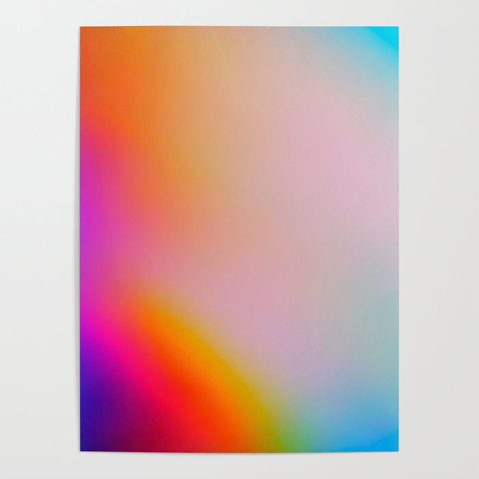 gradient blur colorful  Poster