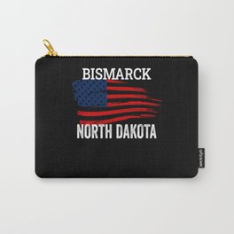 Grunge Torn American Flag Souvenirs Bismarck North Dakota Carry-All Pouch